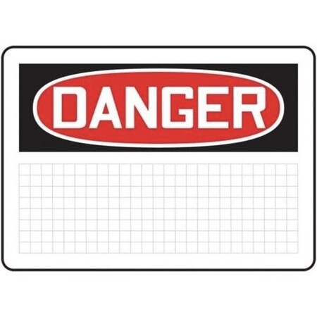 Accuform 14 in W, 10 in H, Dry Erase Aluminum MRBH205PBAR